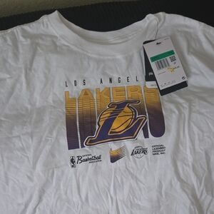 NWT Nike White and Gold Graphic Tee